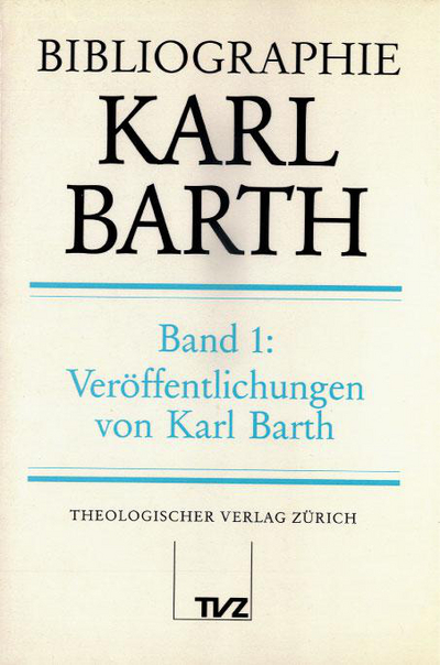 Cover Bibliographie Karl Barth, Band 1